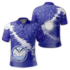 Marshall Islands Coat Of Arms - Polo Shirt - Blue - X Style - J82