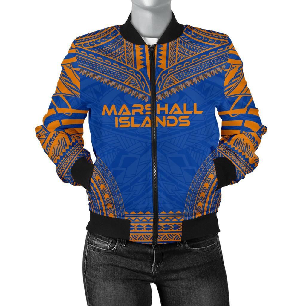 Marshall Islands Flag Polynesian Chief Women'S Bomber Jacket - Bn10 Bomber Jacket Marshall Islands Flag Polynesian Chief Women'S Bomber Jacket - Bn10 Bomber Jacket