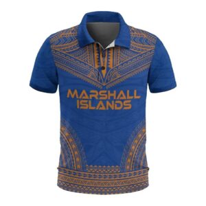Marshall Islands Polo Shirt - Polynesian Chief Flag Version - BN10