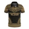 Marshall Islands Polo Shirt - Polynesian Chief Gold Version - BN10