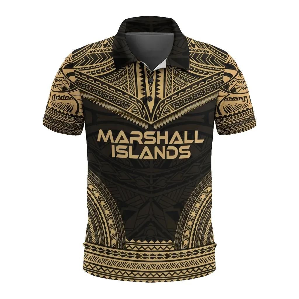 Marshall Islands Polo Shirt - Polynesian Chief Gold Version - BN10 Marshall Islands Polo Shirt - Polynesian Chief Gold Version - BN10