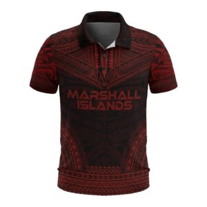 Marshall Islands Polo Shirt - Polynesian Chief Red Version - BN10
