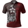Marshall Islands Polo Shirt Red Coat of Arm - Turtle with Hook - BN11