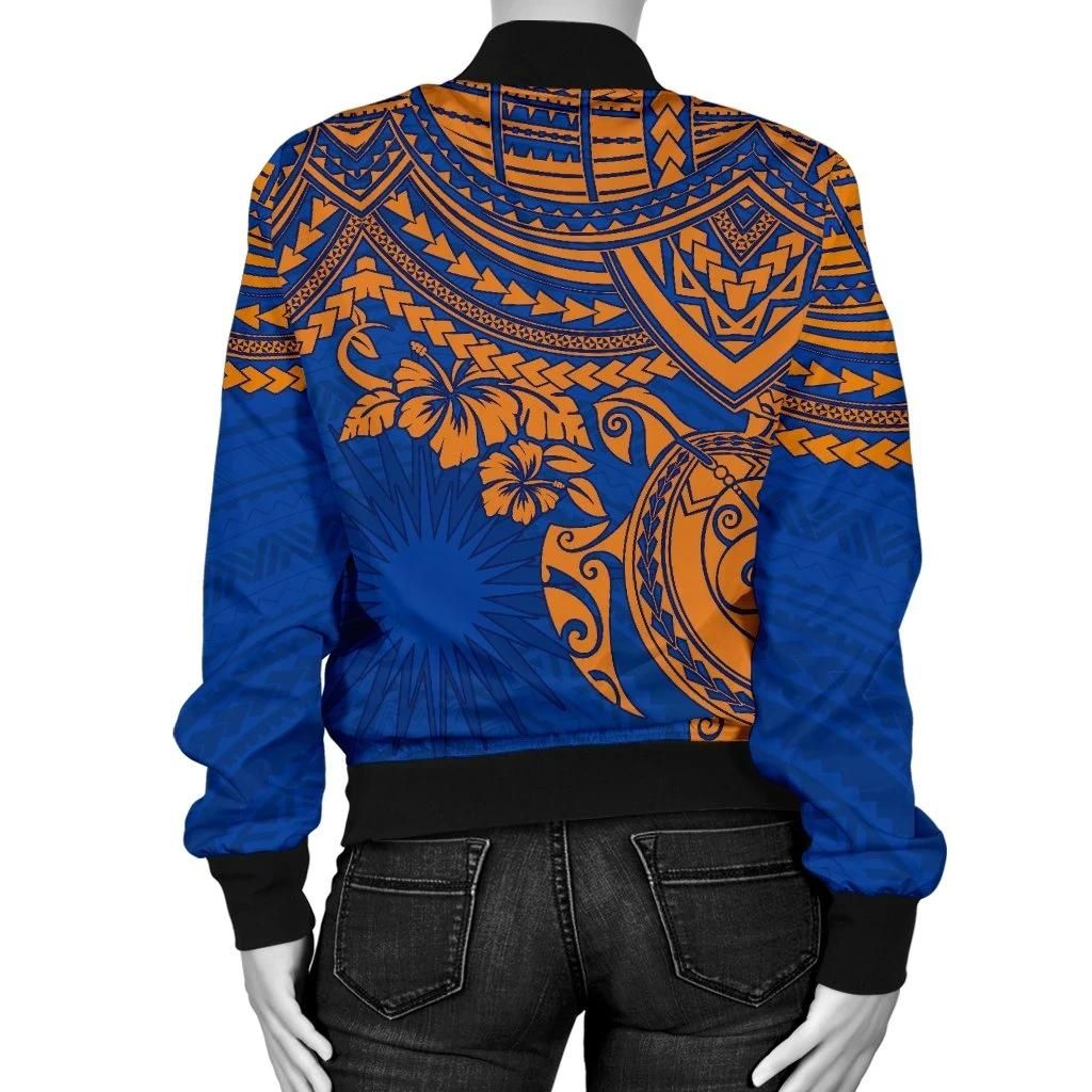 Marshall-Islands-Polynesian-Bomber-Jacket-Women-Blue-Turtle-BN15-Bomber-Jacket-1
