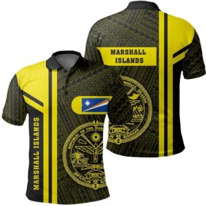 Marshall Islands Yellow Polo Shirt- Boba Style - AH - J14