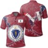 Massachusetts Christmas Coat Of Arms Polo Shirt X Style J78