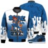 Match Kicks Tees JD 1 High OG Marina Blue - Martin Bebe's Kids 90s Melanin - OG Marina Blue 1s Gifts Unisex Matching 3D Bomber Jacket