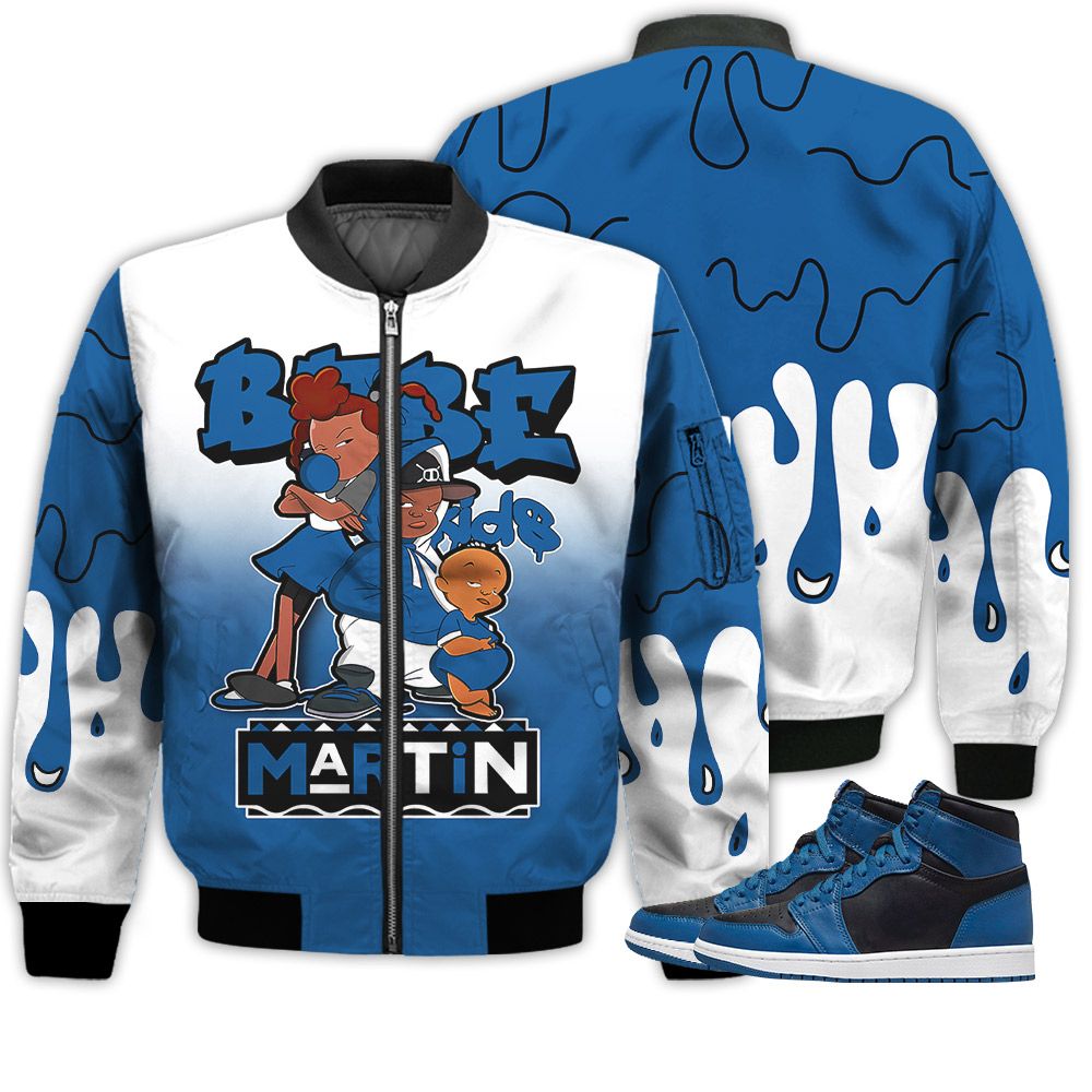 Match Kicks Tees JD 1 High OG Marina Blue - Martin Bebe's Kids 90s Melanin - OG Marina Blue 1s Gifts Unisex Matching 3D Bomber Jacket Match Kicks Tees JD 1 High OG Marina Blue - Martin Bebe's Kids 90s Melanin - OG Marina Blue 1s Gifts Unisex Matching 3D Bomber Jacket