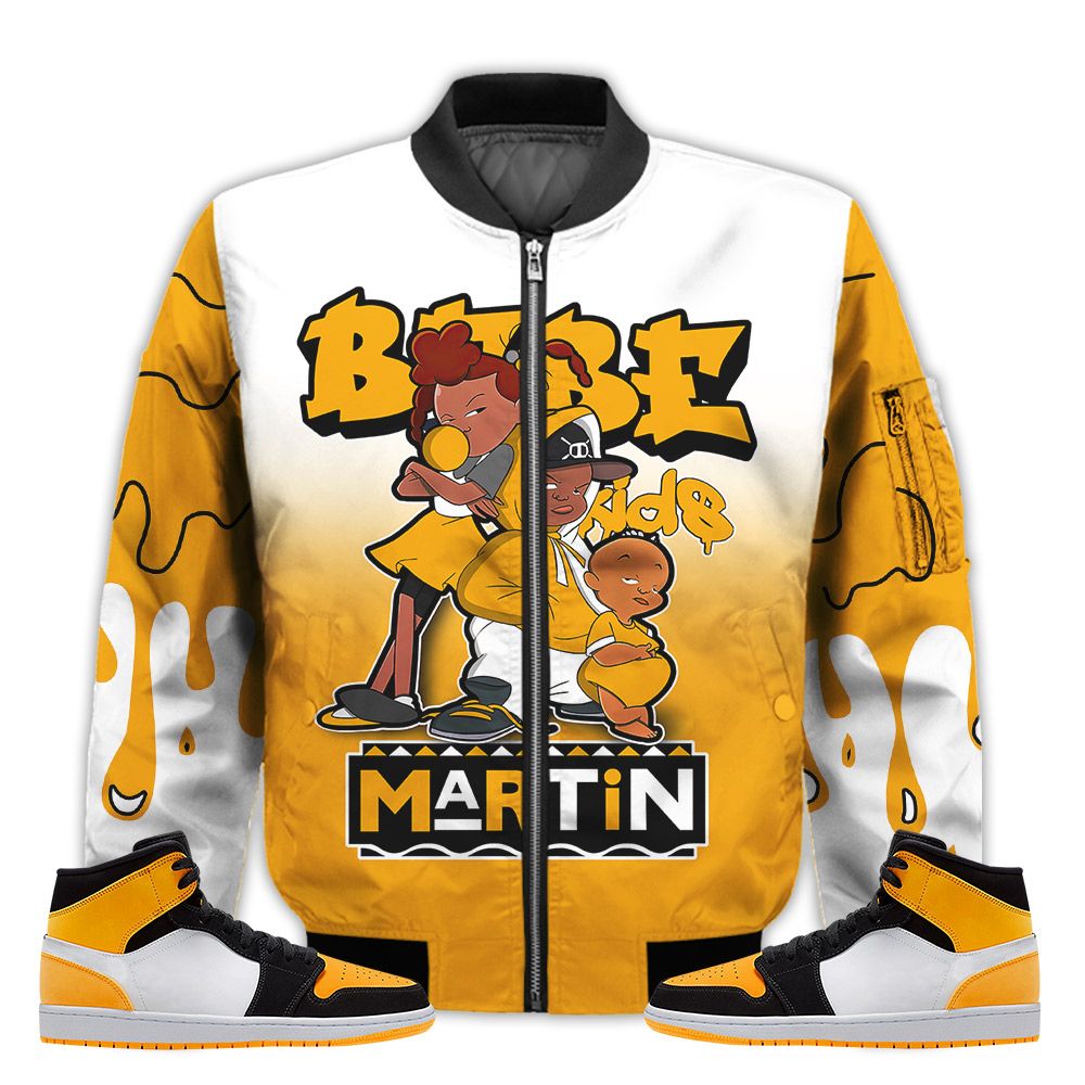 Match-Kicks-Tees-JD-1-High-OG-Yellow-Toe-Martin-Bebes-Kids-90s-Melanin-OG-Yellow-Toe-1s-Gifts-Unisex-Matching-3D-Bomber-Jacket-1
