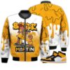 Match Kicks Tees JD 1 High OG Yellow Toe - Martin Bebe's Kids 90s Melanin - OG Yellow Toe 1s Gifts Unisex Matching 3D Bomber Jacket