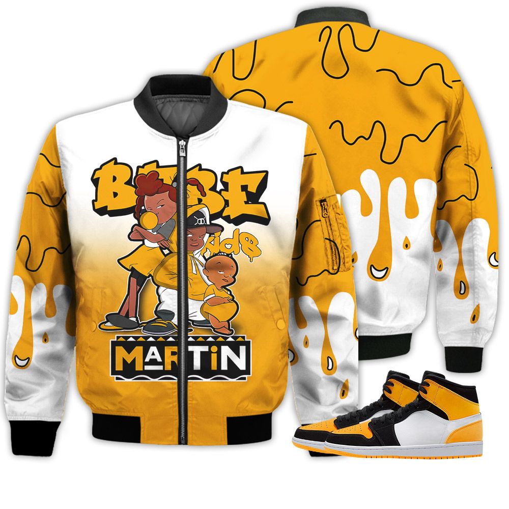 Match Kicks Tees JD 1 High OG Yellow Toe - Martin Bebe's Kids 90s Melanin - OG Yellow Toe 1s Gifts Unisex Matching 3D Bomber Jacket Match Kicks Tees JD 1 High OG Yellow Toe - Martin Bebe's Kids 90s Melanin - OG Yellow Toe 1s Gifts Unisex Matching 3D Bomber Jacket