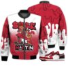 Match Kicks Tees JD 1 Low Reverse Black Toe - Martin Bebe's Kids 90s Melanin - Reverse Black Toe 1s Gifts Unisex Matching 3D Bomber Jacket