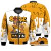 Match Kicks Tees JD 1 Mid Chutney - Martin Bebe's Kids 90s Melanin - Mid Chutney 1s Gifts Unisex Matching 3D Bomber Jacket