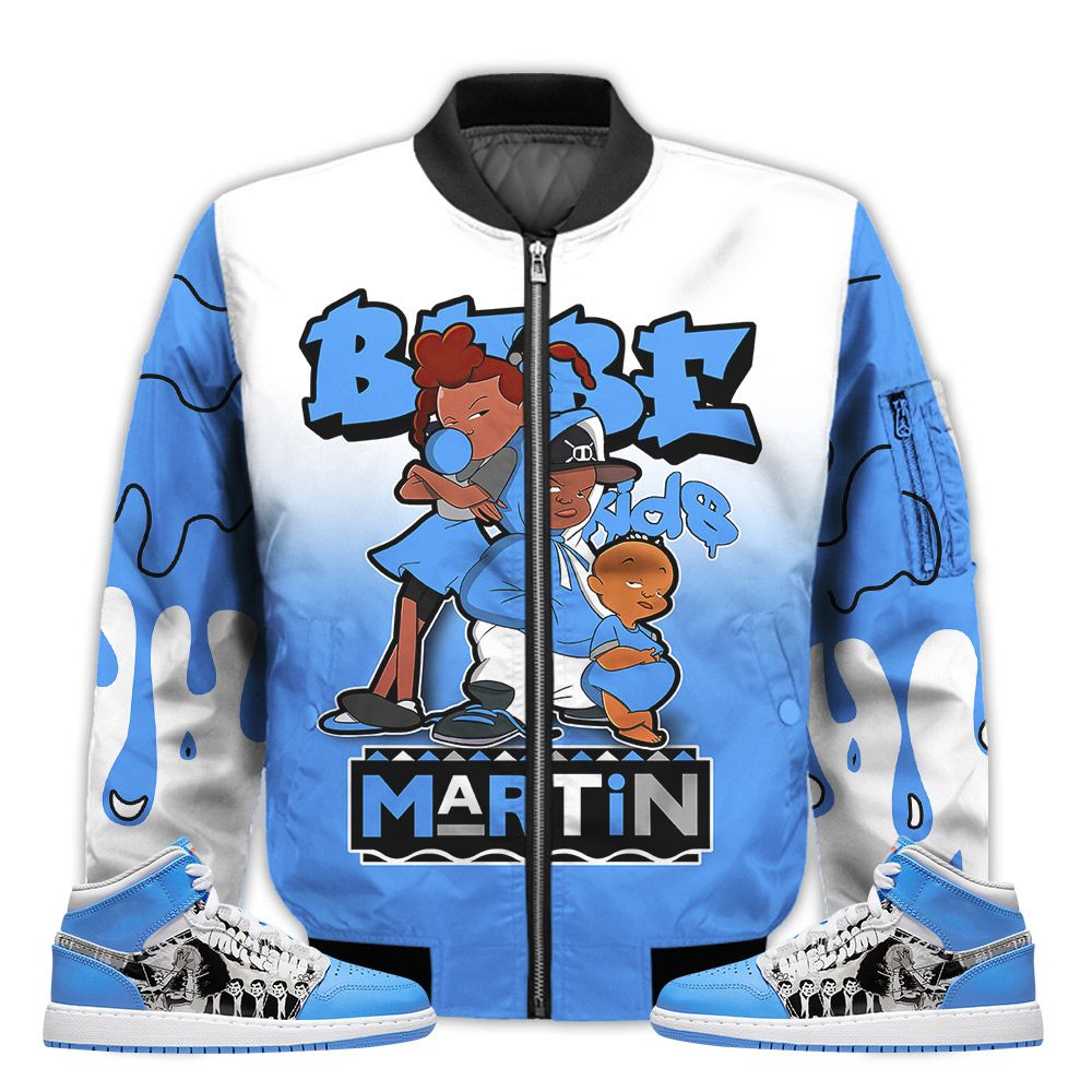 Match-Kicks-Tees-JD-1-Mid-Game-Winner-Martin-Bebes-Kids-90s-Melanin-Mid-Game-Winner-1s-Gifts-Unisex-Matching-3D-Bomber-Jacket-1