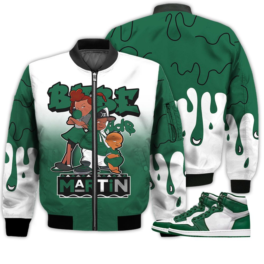 Match Kicks Tees JD 1 Retro High Gorge Green - Martin Bebe's Kids 90s Melanin - High Gorge Green 1s Gifts Unisex Matching 3D Bomber Jacket Match Kicks Tees JD 1 Retro High Gorge Green - Martin Bebe's Kids 90s Melanin - High Gorge Green 1s Gifts Unisex Matching 3D Bomber Jacket