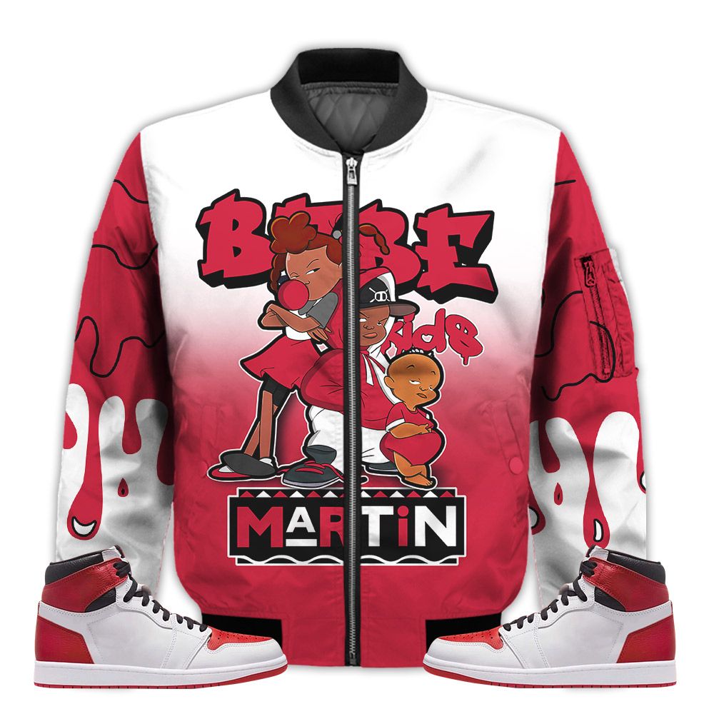 Match-Kicks-Tees-JD-1-Retro-High-OG-Heritage-Martin-Bebes-Kids-90s-Melanin-OG-Heritage-1s-Gifts-Unisex-Matching-3D-Bomber-Jacket-1