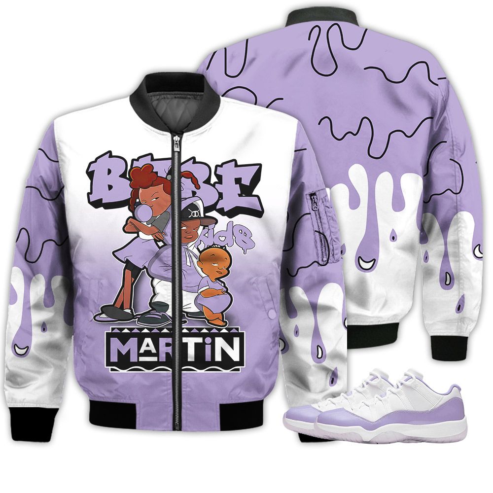 Match Kicks Tees JD 11 Low Pure Violet - Martin Bebe's Kids 90s Melanin - Pure Violet 11s Gifts Unisex Matching 3D Bomber Jacket Match Kicks Tees JD 11 Low Pure Violet - Martin Bebe's Kids 90s Melanin - Pure Violet 11s Gifts Unisex Matching 3D Bomber Jacket
