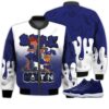 Match Kicks Tees JD 11 Retro Midnight Navy - Martin Bebe's Kids 90s Melanin - Midnight Navy 11s Gifts Unisex Matching 3D Bomber Jacket