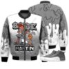 Match Kicks Tees JD 12 Retro Stealth - Martin Bebe's Kids 90s Melanin - Retro Stealth 12s Gifts Unisex Matching 3D Bomber Jacket