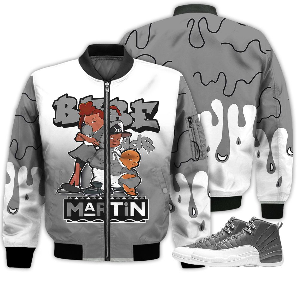 Match Kicks Tees JD 12 Retro Stealth - Martin Bebe's Kids 90s Melanin - Retro Stealth 12s Gifts Unisex Matching 3D Bomber Jacket Match Kicks Tees JD 12 Retro Stealth - Martin Bebe's Kids 90s Melanin - Retro Stealth 12s Gifts Unisex Matching 3D Bomber Jacket