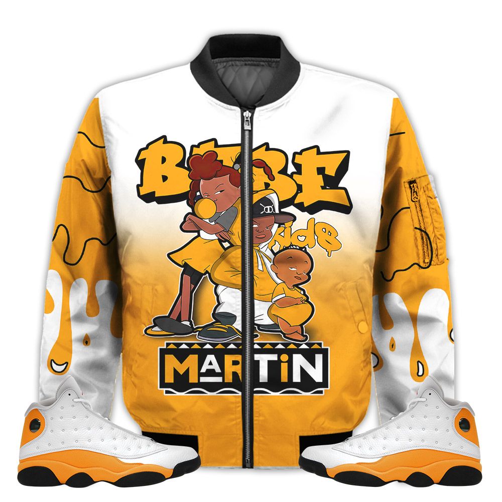 Match-Kicks-Tees-JD-13-Retro-Del-Sol-Martin-Bebes-Kids-90s-Melanin-Del-Sol-13s-Gifts-Unisex-Matching-3D-Bomber-Jacket-1