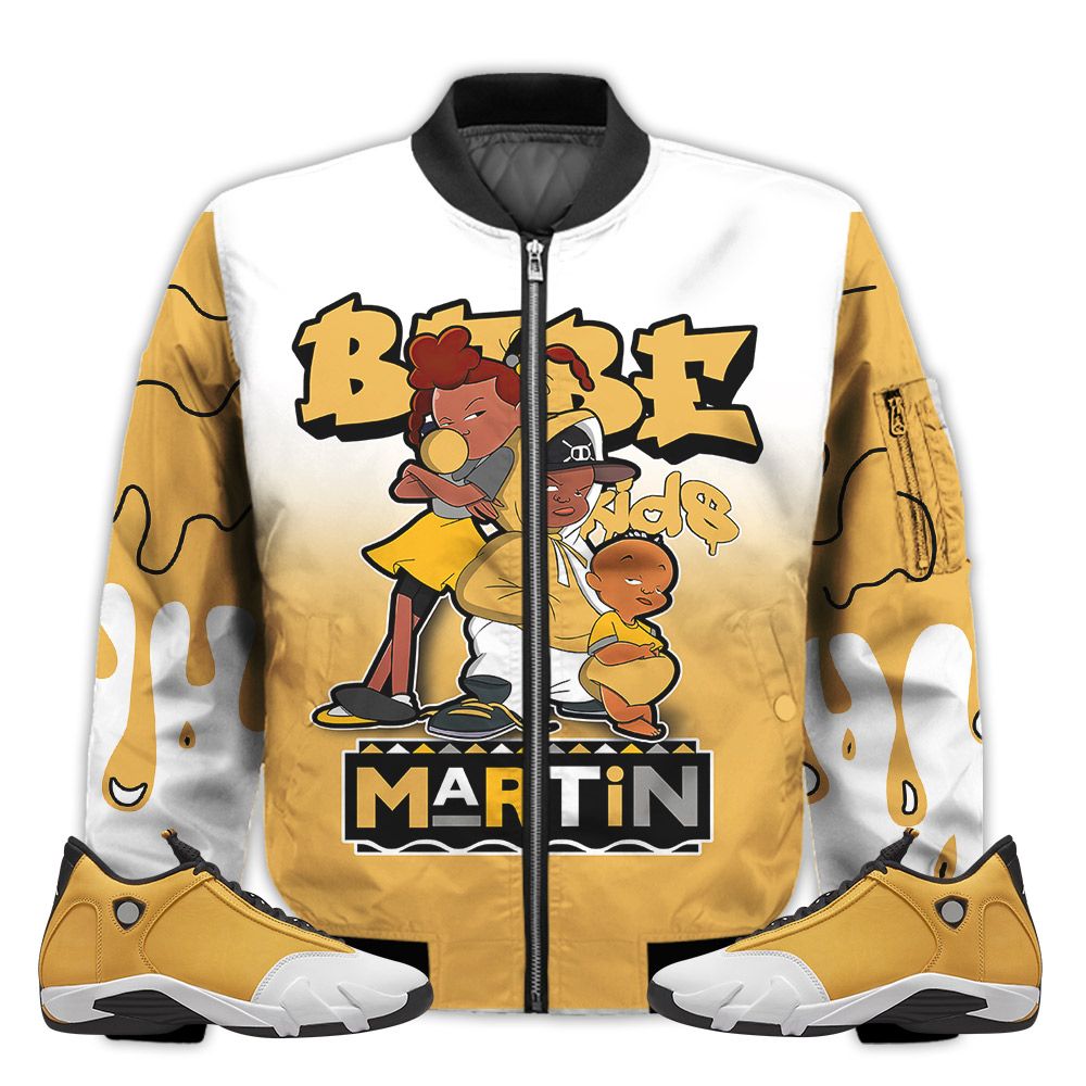 Match-Kicks-Tees-JD-14-Retro-Light-Ginger-Martin-Bebes-Kids-90s-Melanin-Light-Ginger-14s-Gifts-Unisex-Matching-3D-Bomber-Jacket-1