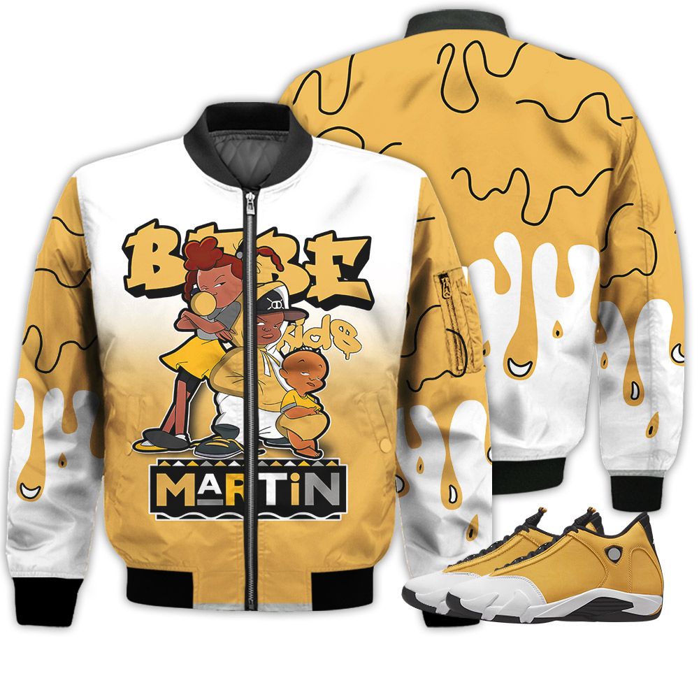 Match Kicks Tees JD 14 Retro Light Ginger - Martin Bebe's Kids 90s Melanin - Light Ginger 14s Gifts Unisex Matching 3D Bomber Jacket Match Kicks Tees JD 14 Retro Light Ginger - Martin Bebe's Kids 90s Melanin - Light Ginger 14s Gifts Unisex Matching 3D Bomber Jacket