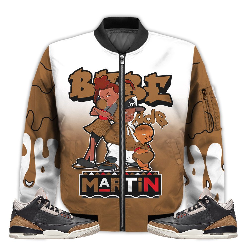 Match-Kicks-Tees-JD-3-Retro-Desert-Elephant-Martin-Bebes-Kids-90s-Melanin-Desert-Elephant-3s-Gifts-Unisex-Matching-3D-Bomber-Jacket-1