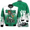 Match Kicks Tees JD 3 Retro Pine Green - Martin Bebe's Kids 90s Melanin - Pine Green 3s Gifts Unisex Matching 3D Bomber Jacket