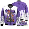 Match Kicks Tees JD 4 Canyon Purple - Martin Bebe's Kids 90s Melanin - Canyon Purple 4s Gifts Unisex Matching 3D Bomber Jacket