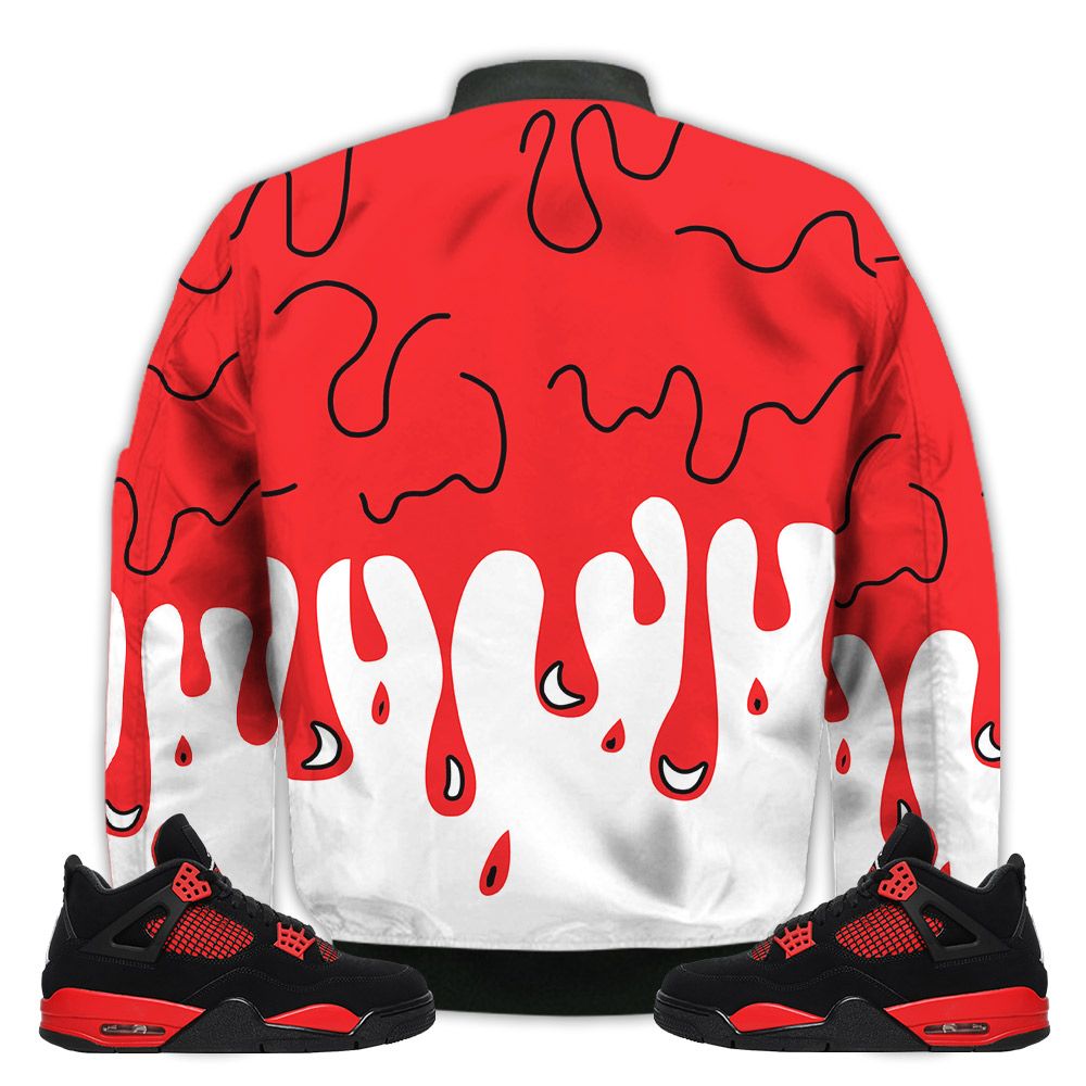 Match-Kicks-Tees-JD-4-Red-Thunder-Martin-Bebes-Kids-90s-Melanin-Red-Thunder-4s-Gifts-Unisex-Matching-3D-Bomber-Jacket-2
