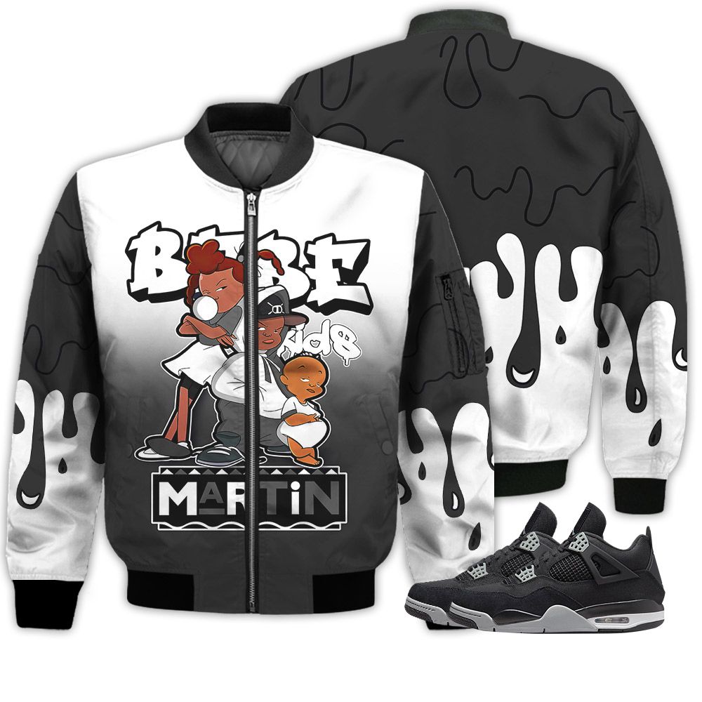 Match Kicks Tees JD 4 Retro Black Canvas - Martin Bebe's Kids 90s Melanin - Black Canvas 4s Gifts Unisex Matching 3D Bomber Jacket Match Kicks Tees JD 4 Retro Black Canvas - Martin Bebe's Kids 90s Melanin - Black Canvas 4s Gifts Unisex Matching 3D Bomber Jacket