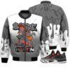 Match Kicks Tees JD 4 Retro Infrared - Martin Bebe's Kids 90s Melanin - Retro Infrared 4s Gifts Unisex Matching 3D Bomber Jacket