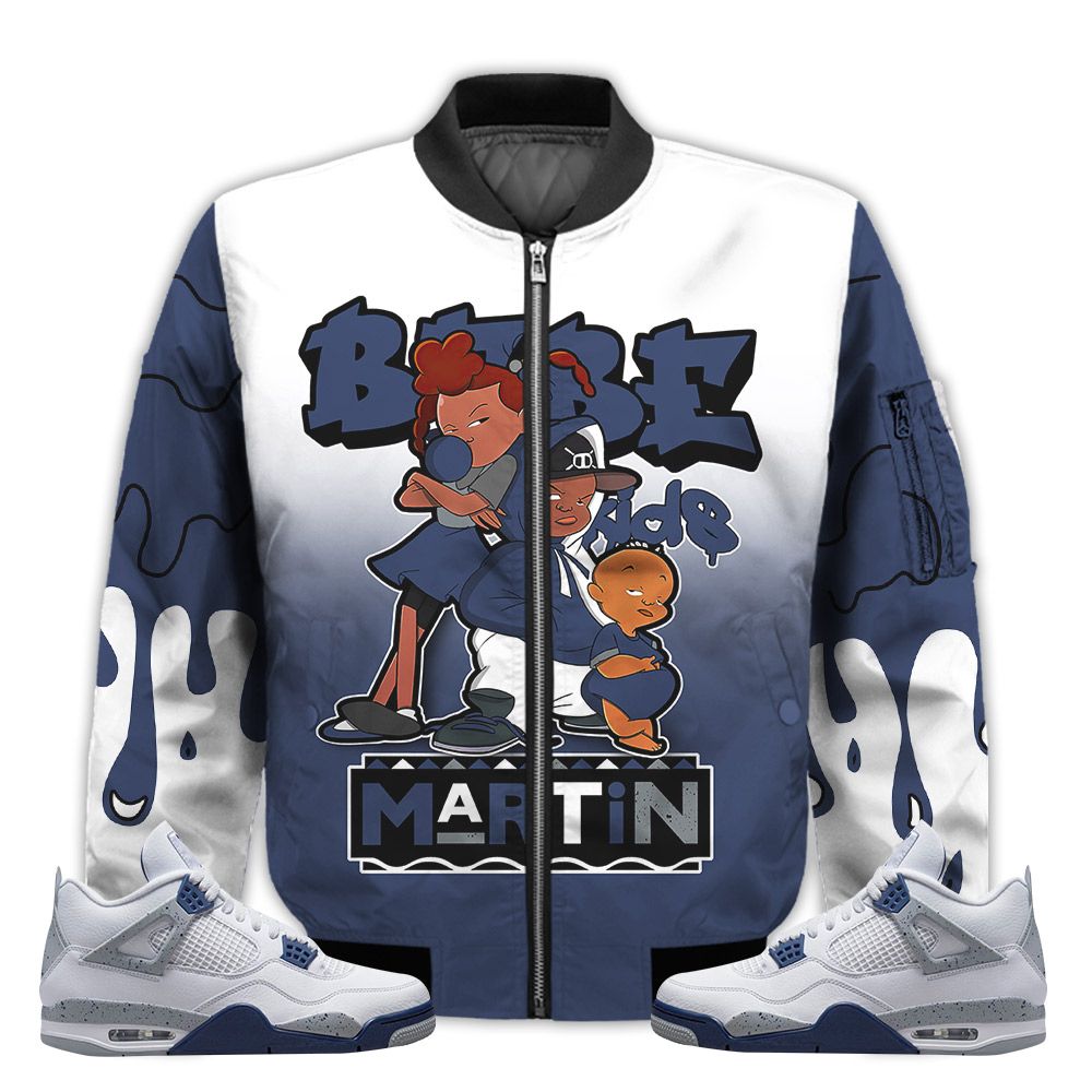 Match-Kicks-Tees-JD-4-Retro-Midnight-Navy-Martin-Bebes-Kids-90s-Melanin1-Midnight-Navy-4s-Gifts-Unisex-Matching-3D-Bomber-Jacket-1