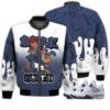 Match Kicks Tees JD 4 Retro Midnight Navy - Martin Bebe's Kids 90s Melanin1 - Midnight Navy 4s Gifts Unisex Matching 3D Bomber Jacket