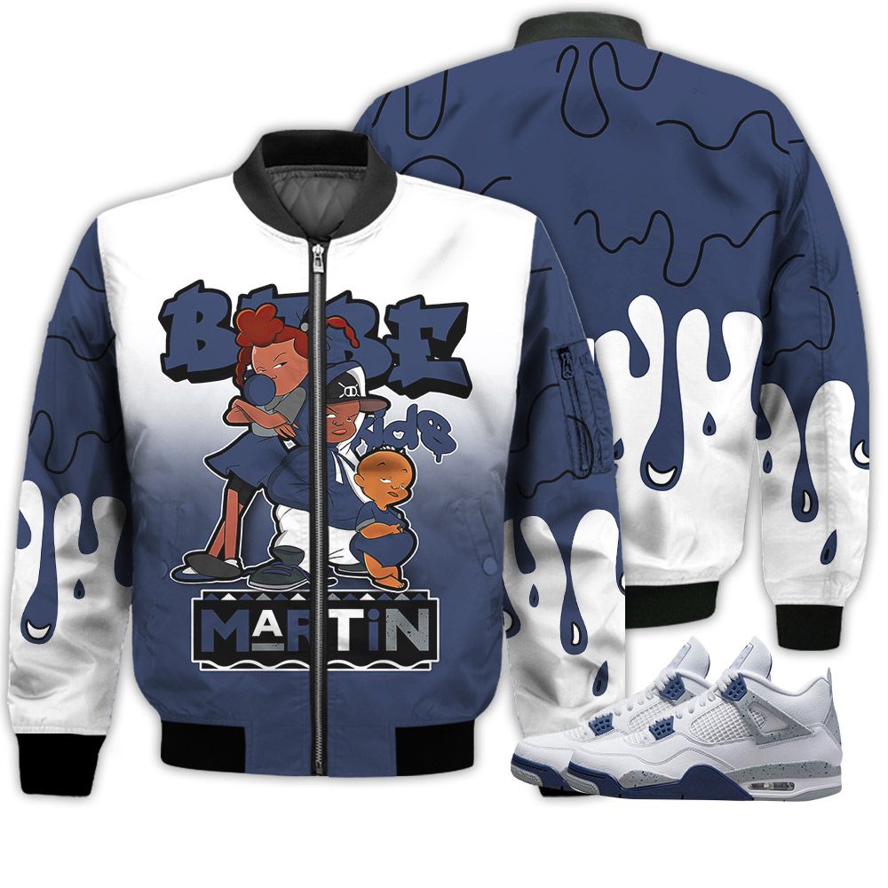 Match Kicks Tees JD 4 Retro Midnight Navy - Martin Bebe's Kids 90s Melanin1 - Midnight Navy 4s Gifts Unisex Matching 3D Bomber Jacket Match Kicks Tees JD 4 Retro Midnight Navy - Martin Bebe's Kids 90s Melanin1 - Midnight Navy 4s Gifts Unisex Matching 3D Bomber Jacket