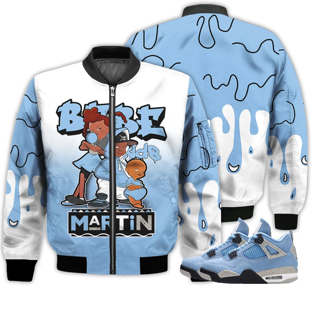 Match Kicks Tees JD 4 University Blue - Martin Bebe's Kids 90s Melanin - University Blue 4s Gifts Unisex Matching 3D Bomber Jacket Match Kicks Tees JD 4 University Blue - Martin Bebe's Kids 90s Melanin - University Blue 4s Gifts Unisex Matching 3D Bomber Jacket