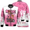 Match Kicks Tees JD 5 GS Pinksicle - Martin Bebe's Kids 90s Melanin - GS Pinksicle 5s Gifts Unisex Matching 3D Bomber Jacket