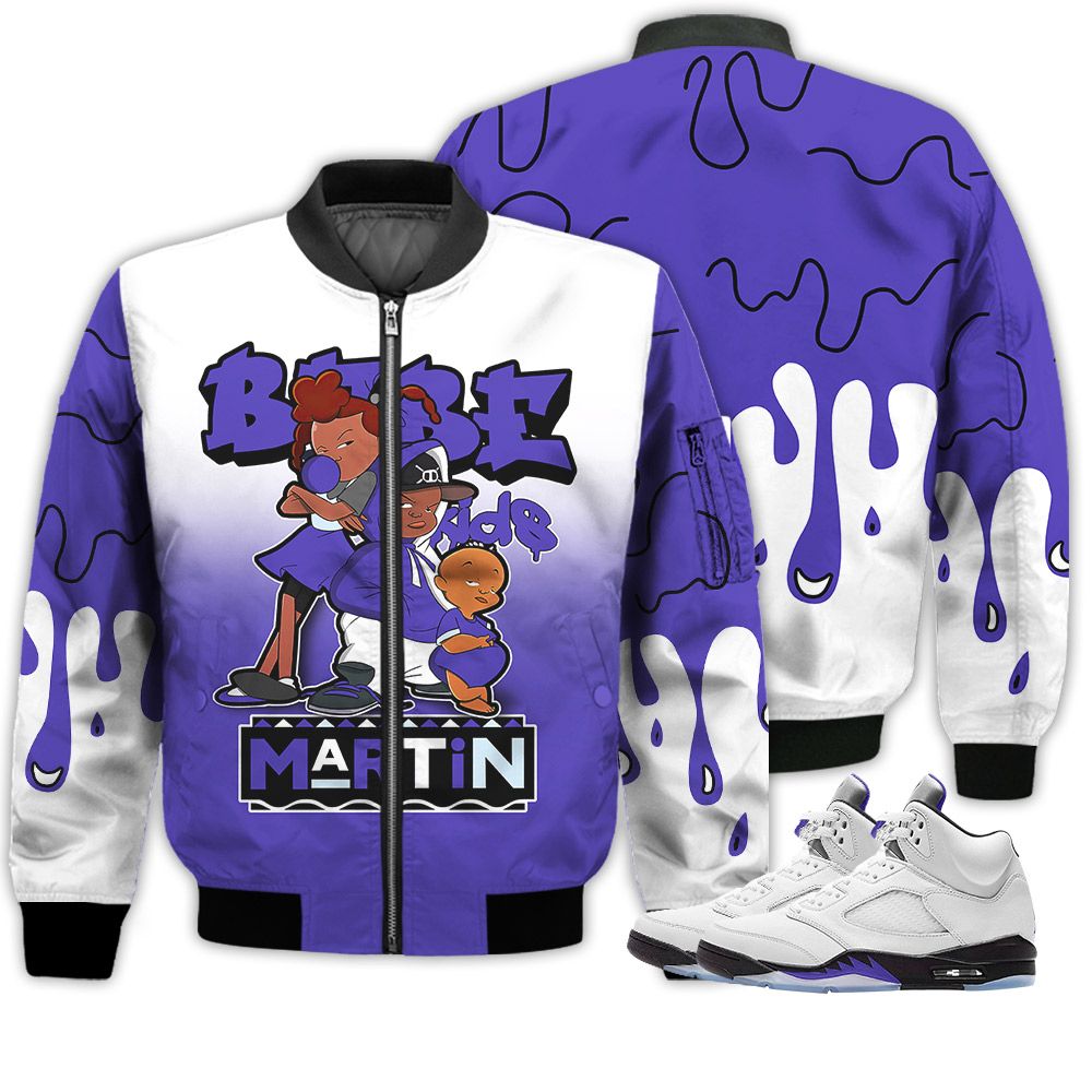 Match Kicks Tees JD 5 Retro Concord - Martin Bebe's Kids 90s Melanin - Retro Concord 5s Gifts Unisex Matching 3D Bomber Jacket Match Kicks Tees JD 5 Retro Concord - Martin Bebe's Kids 90s Melanin - Retro Concord 5s Gifts Unisex Matching 3D Bomber Jacket