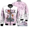 Match Kicks Tees JD 5 Retro Easter - Martin Bebe's Kids 90s Melanin - Easter 5s Gifts Unisex Matching 3D Bomber Jacket