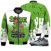 Match Kicks Tees JD 5 Retro Green Bean - Martin Bebe's Kids 90s Melanin - Green Bean 5s Gifts Unisex Matching 3D Bomber Jacket