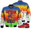 Match Kicks Tees JD 5 Retro What The - Martin Bebe's Kids 90s Melanin - What The 5s Gifts Unisex Matching 3D Bomber Jacket