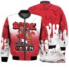 Match Kicks Tees JD 6 Red Oreo - Martin Bebe's Kids 90s Melanin - Red Oreo 6s Gifts Unisex Matching 3D Bomber Jacket