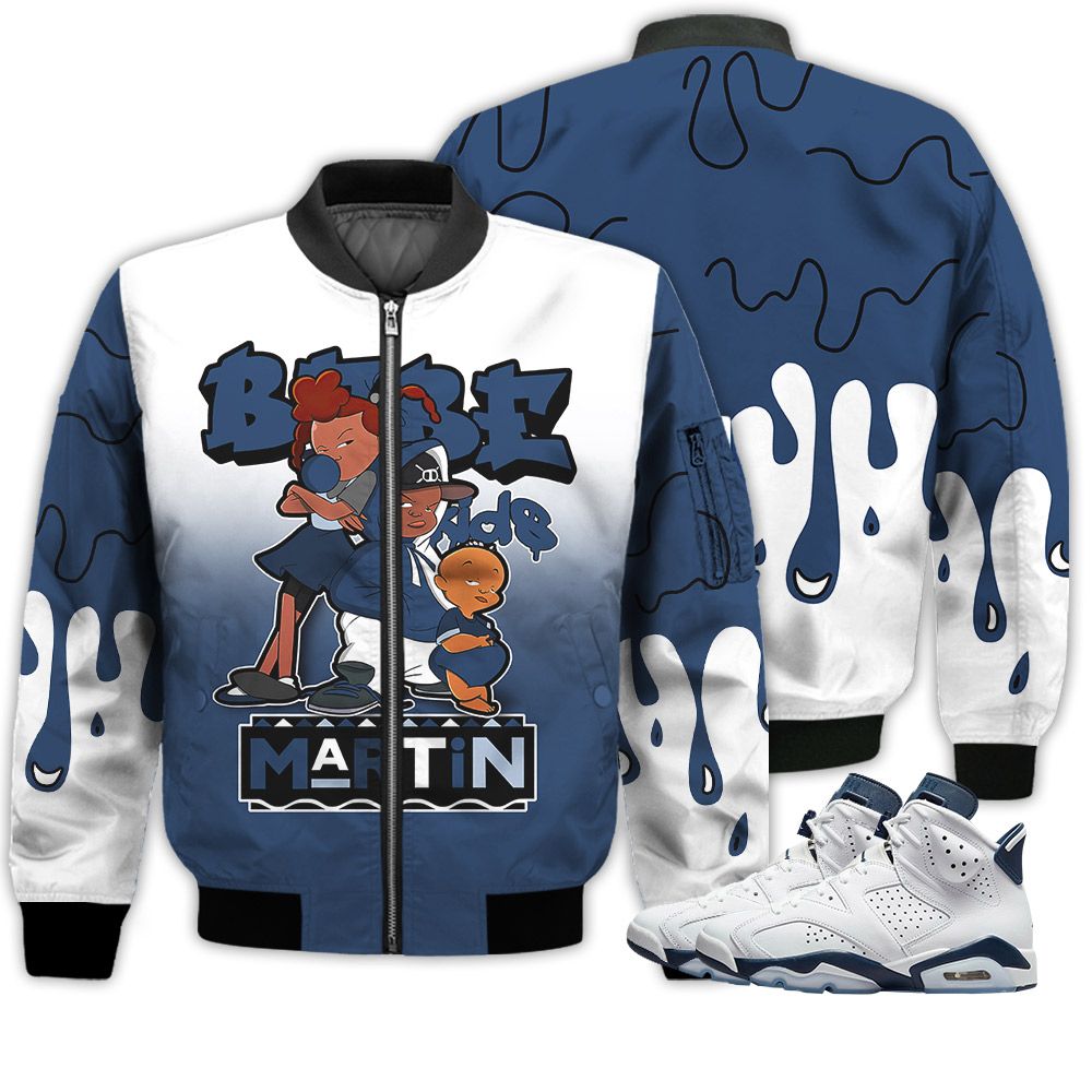Match Kicks Tees JD 6 Retro Midnight Navy - Martin Bebe's Kids 90s Melanin - Midnight Navy 6s Gifts Unisex Matching 3D Bomber Jacket Match Kicks Tees JD 6 Retro Midnight Navy - Martin Bebe's Kids 90s Melanin - Midnight Navy 6s Gifts Unisex Matching 3D Bomber Jacket