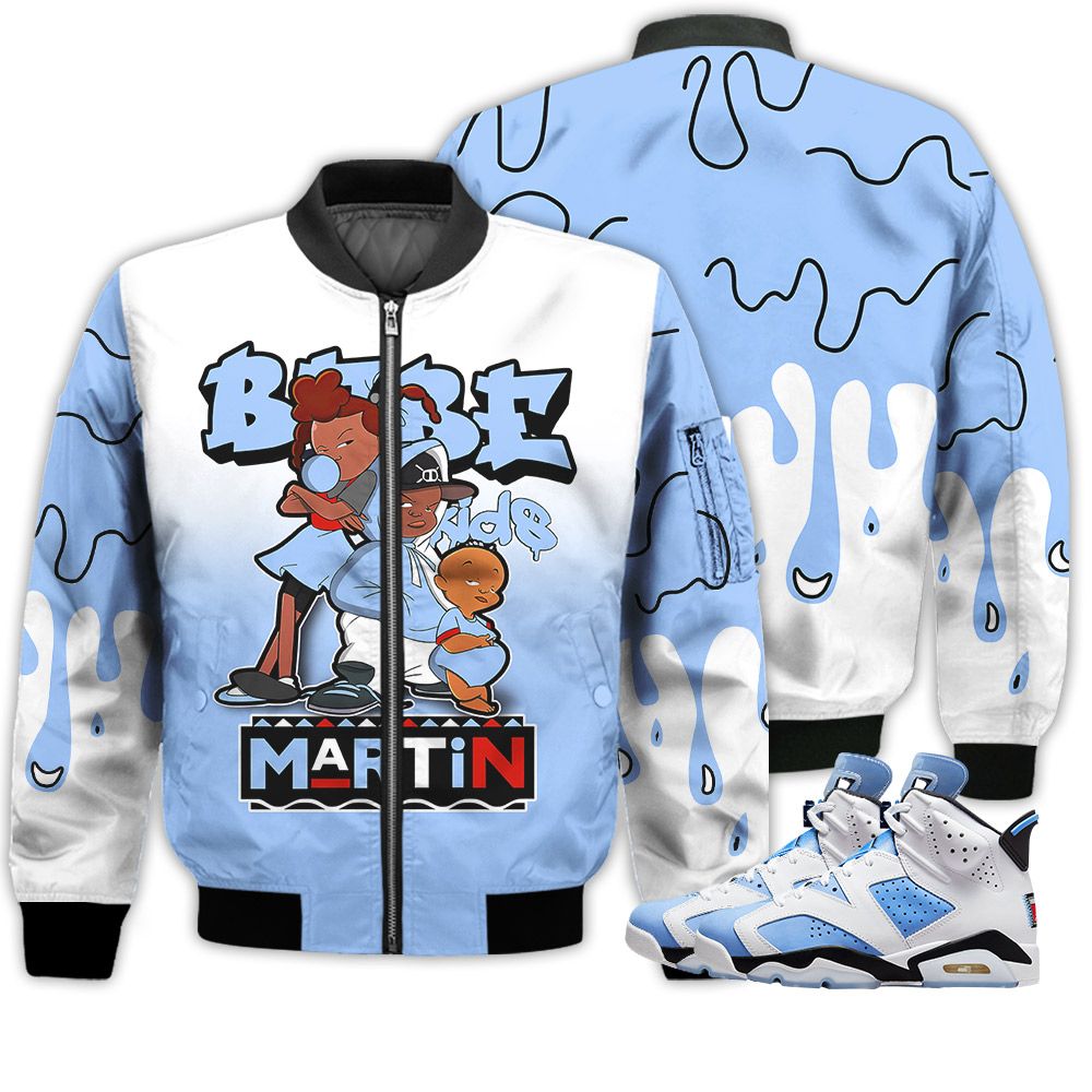 Match Kicks Tees JD 6 University Blue - Martin Bebe's Kids 90s Melanin - University Blue 6s Gifts Unisex Matching 3D Bomber Jacket Match Kicks Tees JD 6 University Blue - Martin Bebe's Kids 90s Melanin - University Blue 6s Gifts Unisex Matching 3D Bomber Jacket