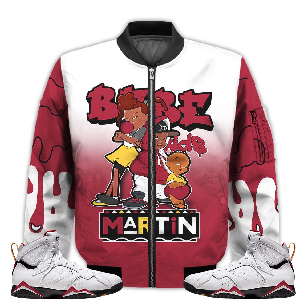 Match-Kicks-Tees-JD-7-Retro-Cardinal-Martin-Bebes-Kids-90s-Melanin-Cardinal-7s-Gifts-Unisex-Matching-3D-Bomber-Jacket-1