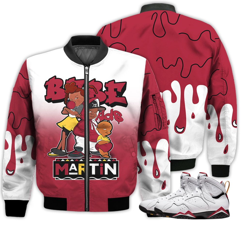 Match Kicks Tees JD 7 Retro Cardinal - Martin Bebe's Kids 90s Melanin - Cardinal 7s Gifts Unisex Matching 3D Bomber Jacket Match Kicks Tees JD 7 Retro Cardinal - Martin Bebe's Kids 90s Melanin - Cardinal 7s Gifts Unisex Matching 3D Bomber Jacket
