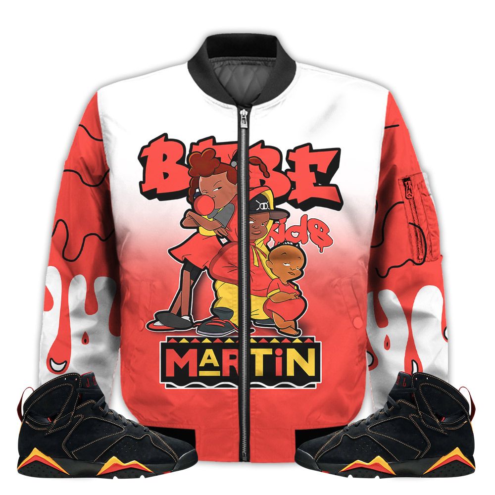 Match-Kicks-Tees-JD-7-Retro-Citrus-Martin-Bebes-Kids-90s-Melanin-Citrus-7s-Gifts-Unisex-Matching-3D-Bomber-Jacket-1
