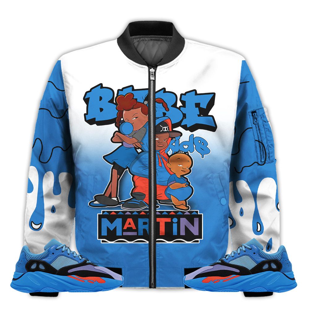 Match-Kicks-Tees-Yz-700-V1-Hi-Res-Blue-Martin-Bebes-Kids-90s-Melanin-V1-Hi-Res-Blue-700s-Gifts-Unisex-Matching-3D-Bomber-Jacket-1