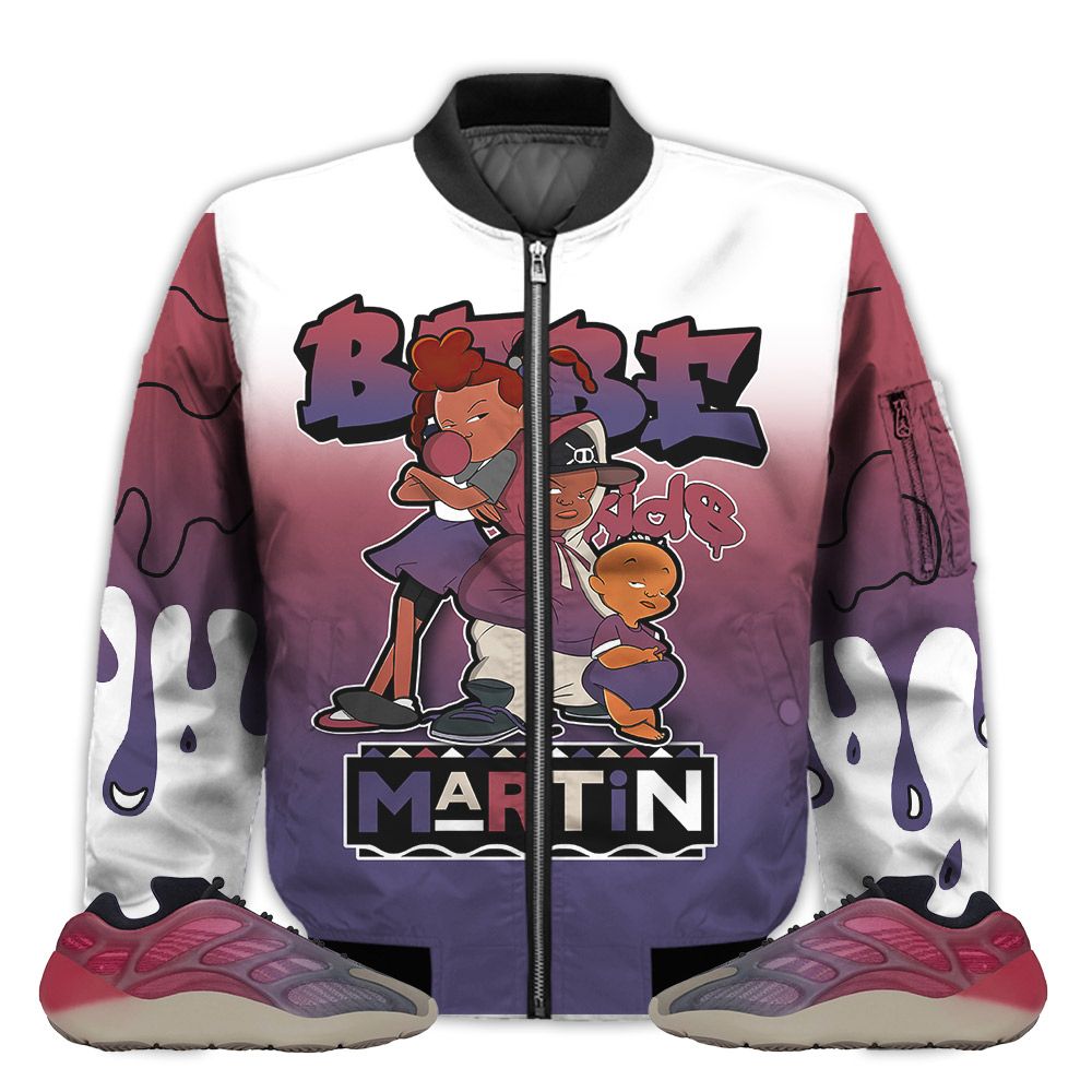 Match-Kicks-Tees-Yz-700-V3-Fade-Carbon-Martin-Bebes-Kids-90s-Melanin-V3-Fade-Carbon-700s-Gifts-Unisex-Matching-3D-Bomber-Jacket-1